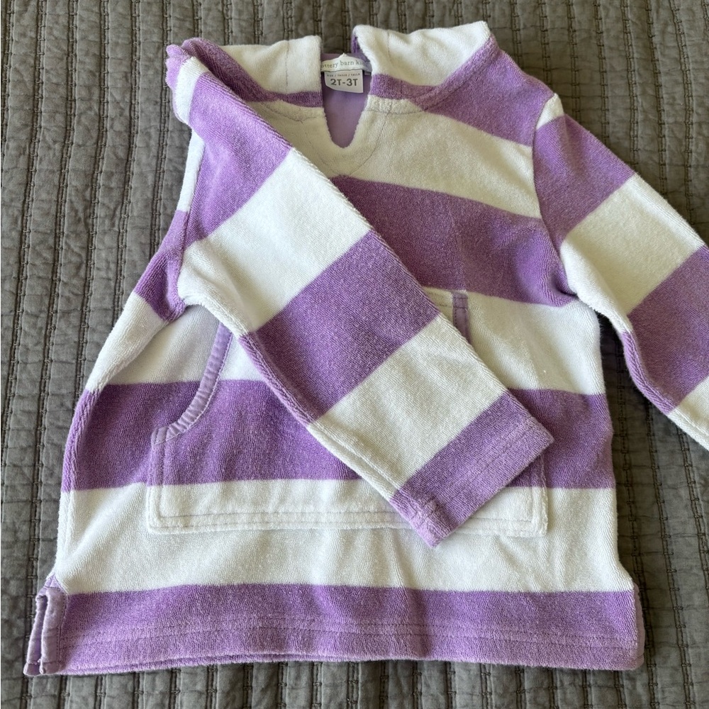 Pottery Barn Kids Purple Swim Coverup. 2T-3T